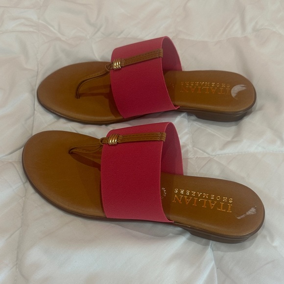 NEW Italian Shoemakers Fuchsia and Brown Sandals size 81/2 - Picture 4 of 8